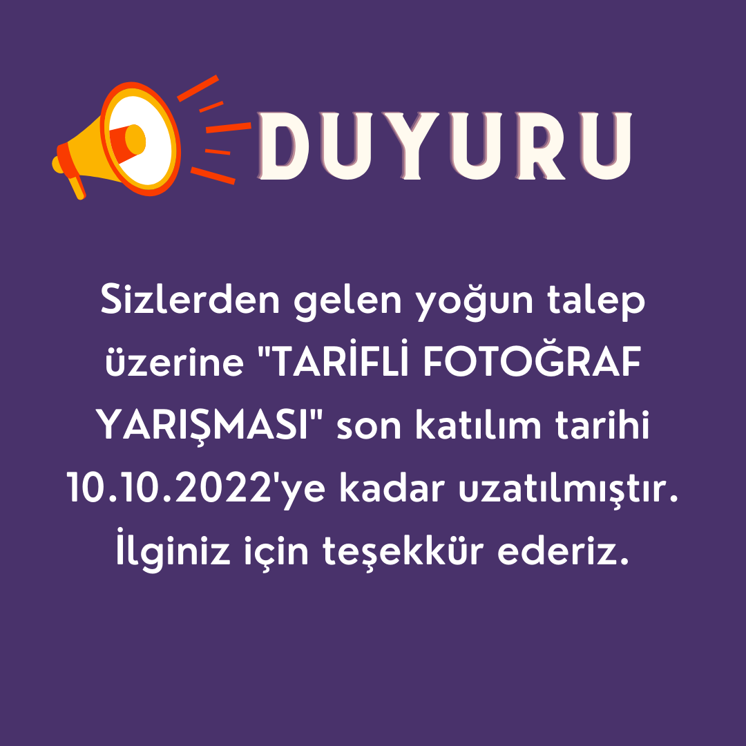 Tarifli Fotoğraf Yarışması Uzatıldı